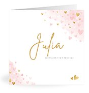 Geburtskarten mit dem Vornamen Julia