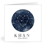 Geburtskarten mit dem Vornamen Khan