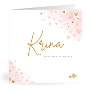 Geboortekaartjes met de naam Krina