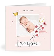 Geburtskarten mit dem Vornamen Larysa