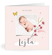 Geburtskarten mit dem Vornamen Lejla