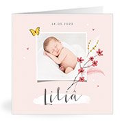 Geburtskarten mit dem Vornamen Liliâ