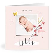 Geburtskarten mit dem Vornamen Lilli