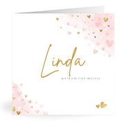 Geboortekaartjes met de naam Linda