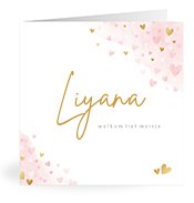 Geburtskarten mit dem Vornamen Liyana