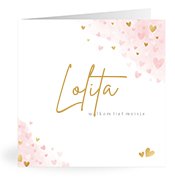 Geburtskarten mit dem Vornamen Lolita