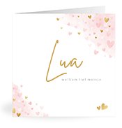 Geboortekaartjes met de naam Lua