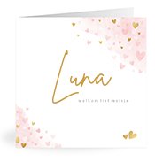 Geburtskarten mit dem Vornamen Luna