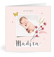 Geburtskarten mit dem Vornamen Madita