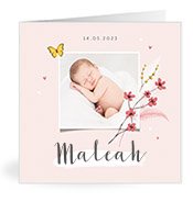Geburtskarten mit dem Vornamen Maleah