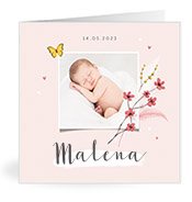 Geburtskarten mit dem Vornamen Malena
