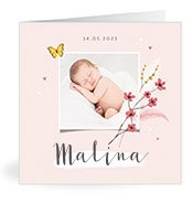 Geburtskarten mit dem Vornamen Malina