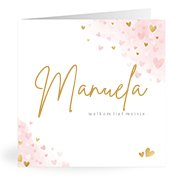 Geboortekaartjes met de naam Manuela