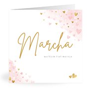 Geboortekaartjes met de naam Marcha