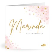Geboortekaartjes met de naam Marinda