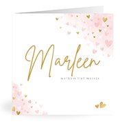 Geburtskarten mit dem Vornamen Marleen
