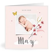 Geboortekaartjes met de naam May