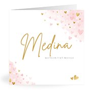 Geburtskarten mit dem Vornamen Medina