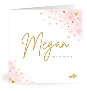 Geboortekaartjes met de naam Megan