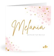 Geboortekaartjes met de naam Melania