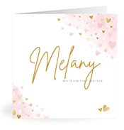 Geboortekaartjes met de naam Melany