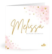Geboortekaartjes met de naam Melissa