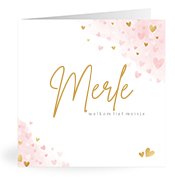 Geboortekaartjes met de naam Merle