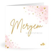 Geburtskarten mit dem Vornamen Meryem