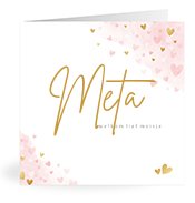 Geboortekaartjes met de naam Meta