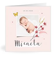 Geburtskarten mit dem Vornamen Micaela