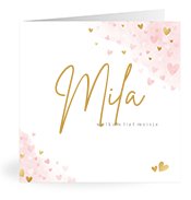 Geburtskarten mit dem Vornamen Mila