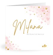 Geboortekaartjes met de naam Milana