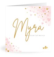Geboortekaartjes met de naam Myra