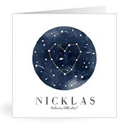Geburtskarten mit dem Vornamen Nicklas