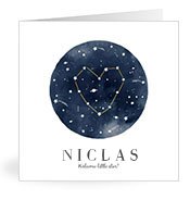 Geburtskarten mit dem Vornamen Niclas