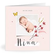 Geburtskarten mit dem Vornamen Nina