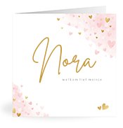 Geburtskarten mit dem Vornamen Nora