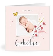 Geburtskarten mit dem Vornamen Ophélie