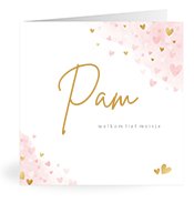 Geboortekaartjes met de naam Pam