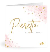 Geboortekaartjes met de naam Pieretta