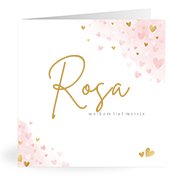 Geburtskarten mit dem Vornamen Rosa