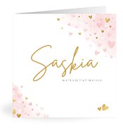 Geboortekaartjes met de naam Saskia