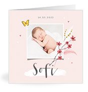 Geburtskarten mit dem Vornamen Sofi