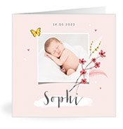 Geburtskarten mit dem Vornamen Sophi