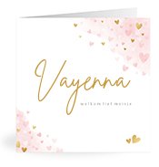 Geboortekaartjes met de naam Vayenna