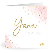 Geburtskarten mit dem Vornamen Yana