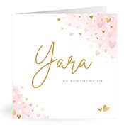 Geburtskarten mit dem Vornamen Yara
