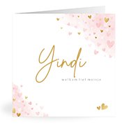 Geboortekaartjes met de naam Yindi