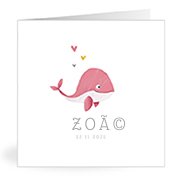 Geburtskarten mit dem Vornamen Zoé