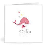 Geburtskarten mit dem Vornamen Zoë